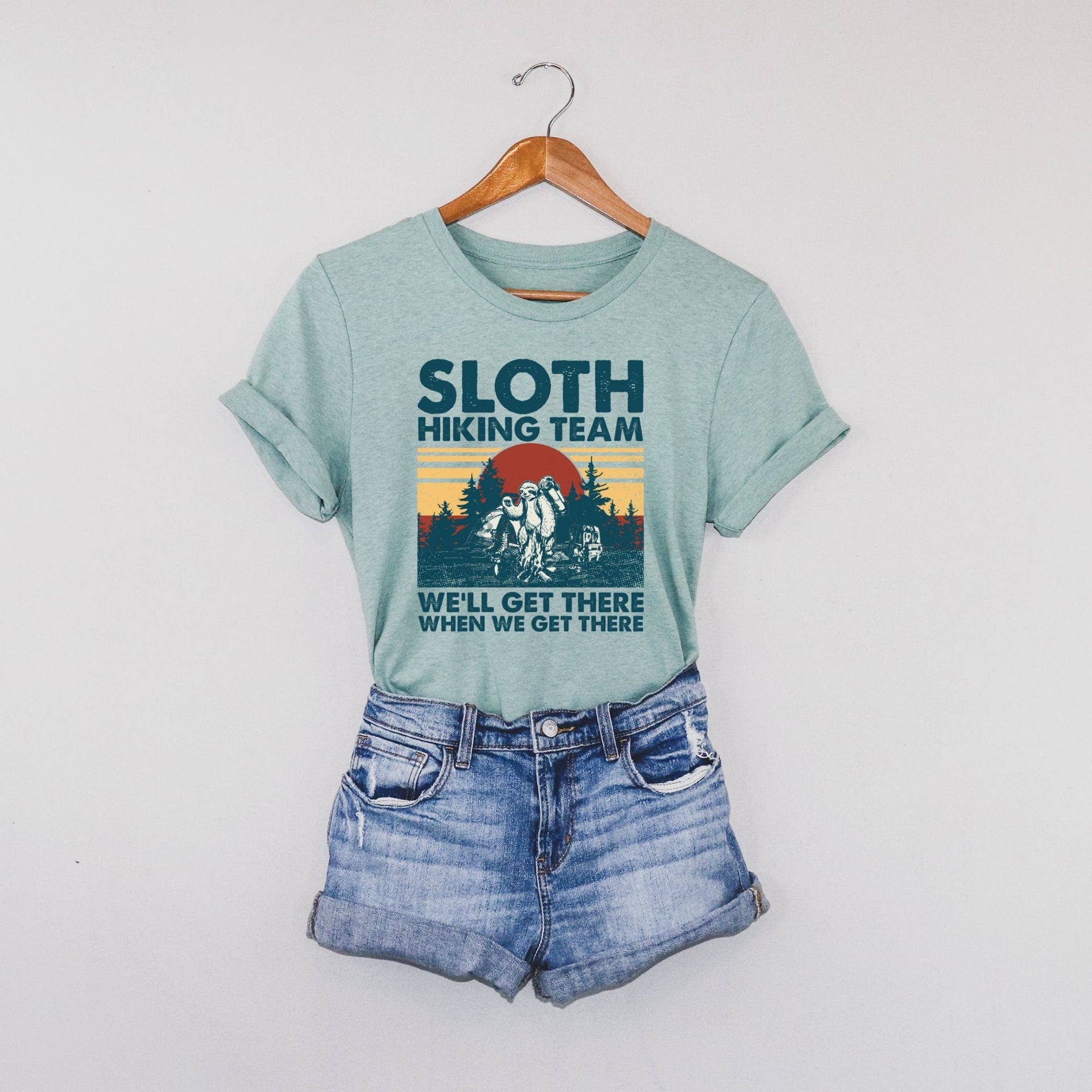 Sloth Hiking Team Tshirt for Hiker - Mercantile Mountain