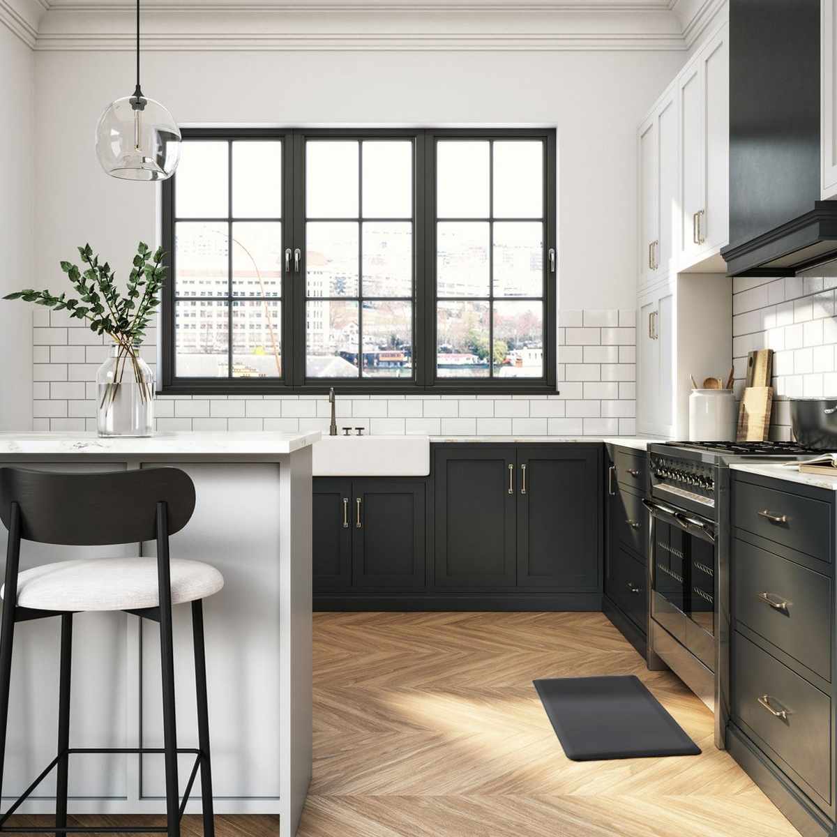 Anti-Fatigue Kitchen Mat, Black - Mercantile Mountain