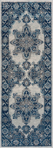 Istanbul Medallion Blue Area Carpet - Clearance - Mercantile Mountain