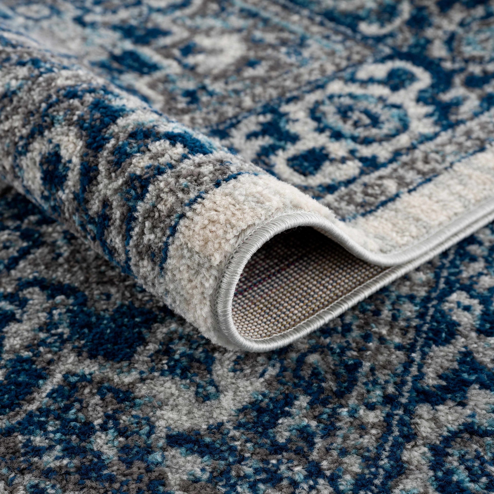 Istanbul Medallion Blue Area Carpet - Clearance - Mercantile Mountain