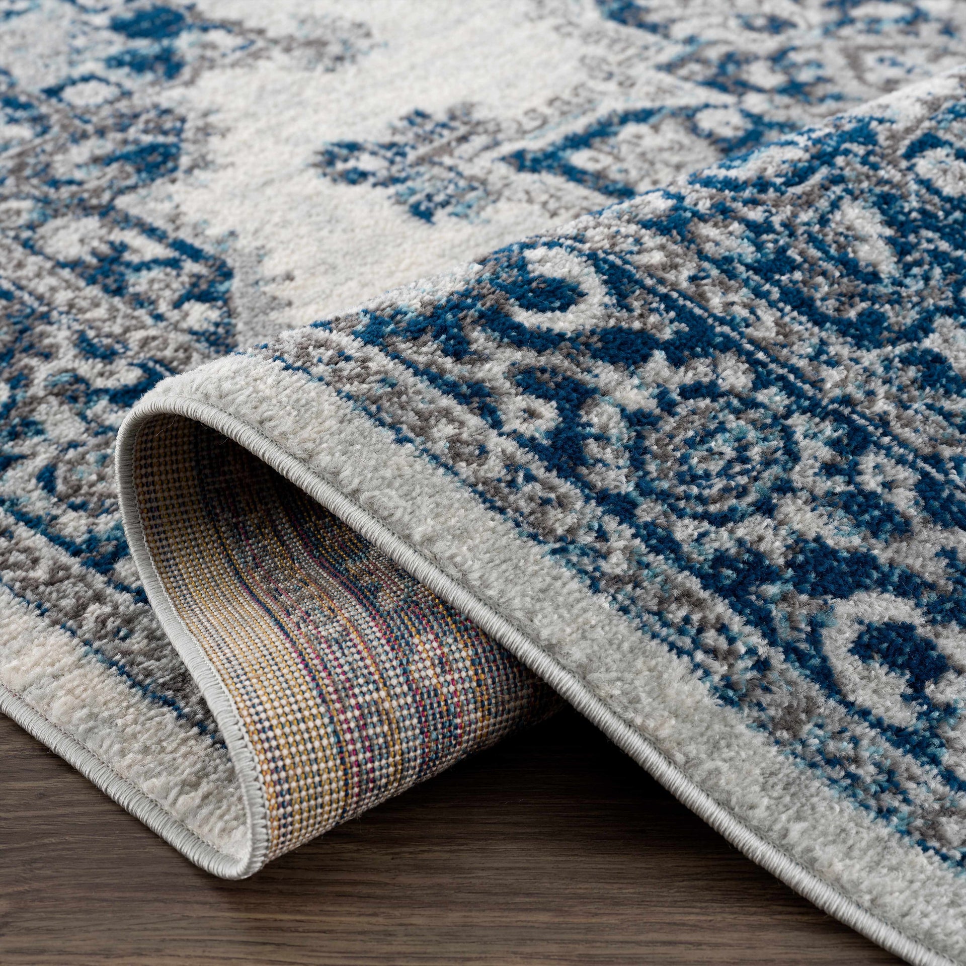 Istanbul Medallion Blue Area Carpet - Clearance - Mercantile Mountain
