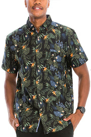 Digital Print Hawaiian Short Sleeve Shirt - Mercantile Mountain