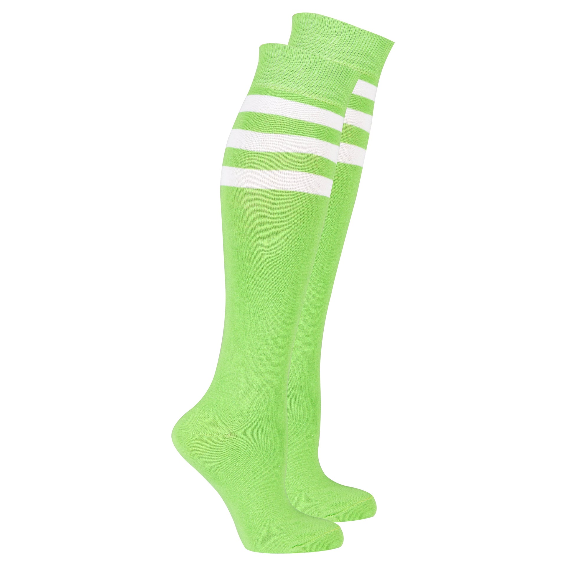 Women's Lime Stripe Knee High Socks - Mercantile Mountain