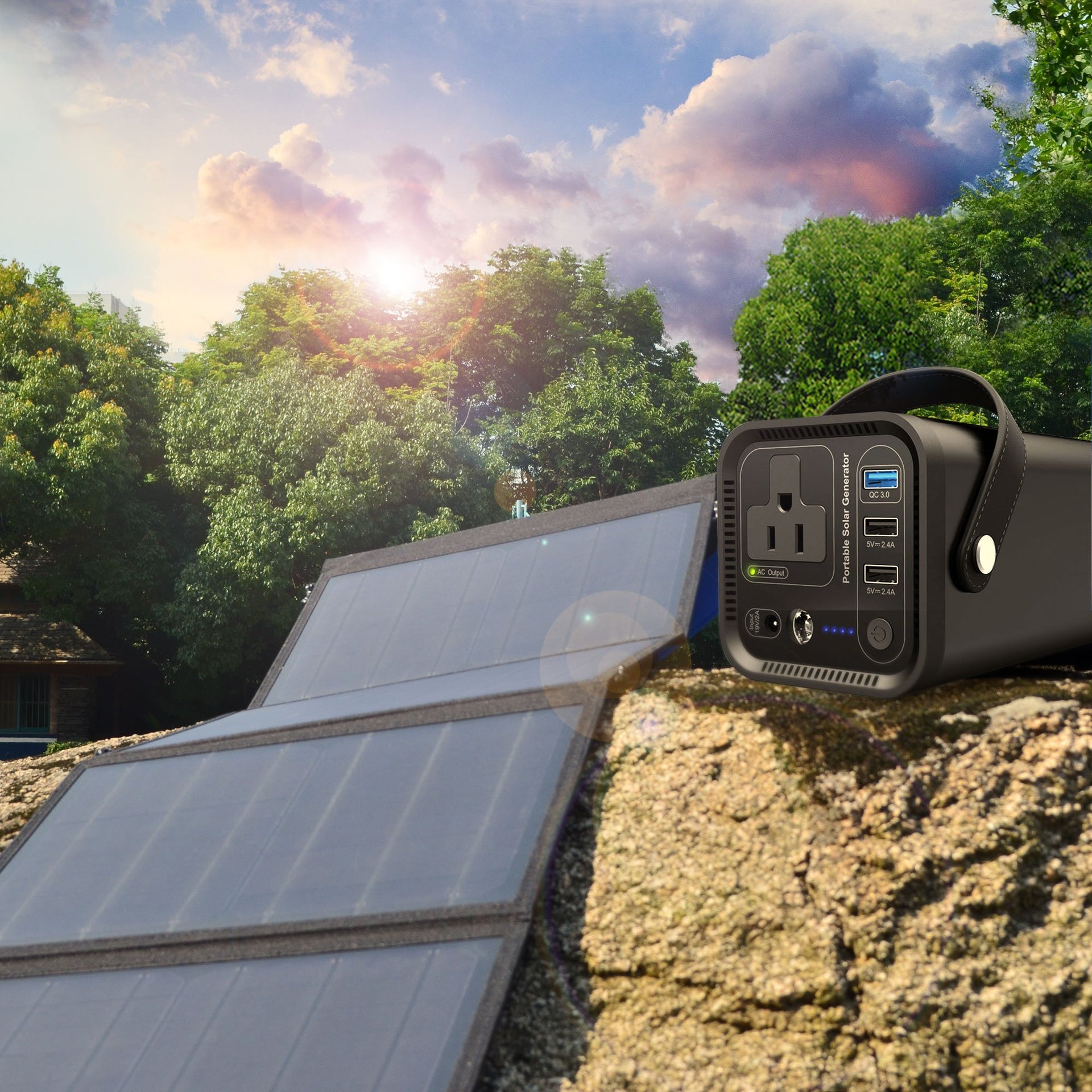 ACOPOWER 154Wh Generator and 50W Portable Solar Panel - Mercantile Mountain