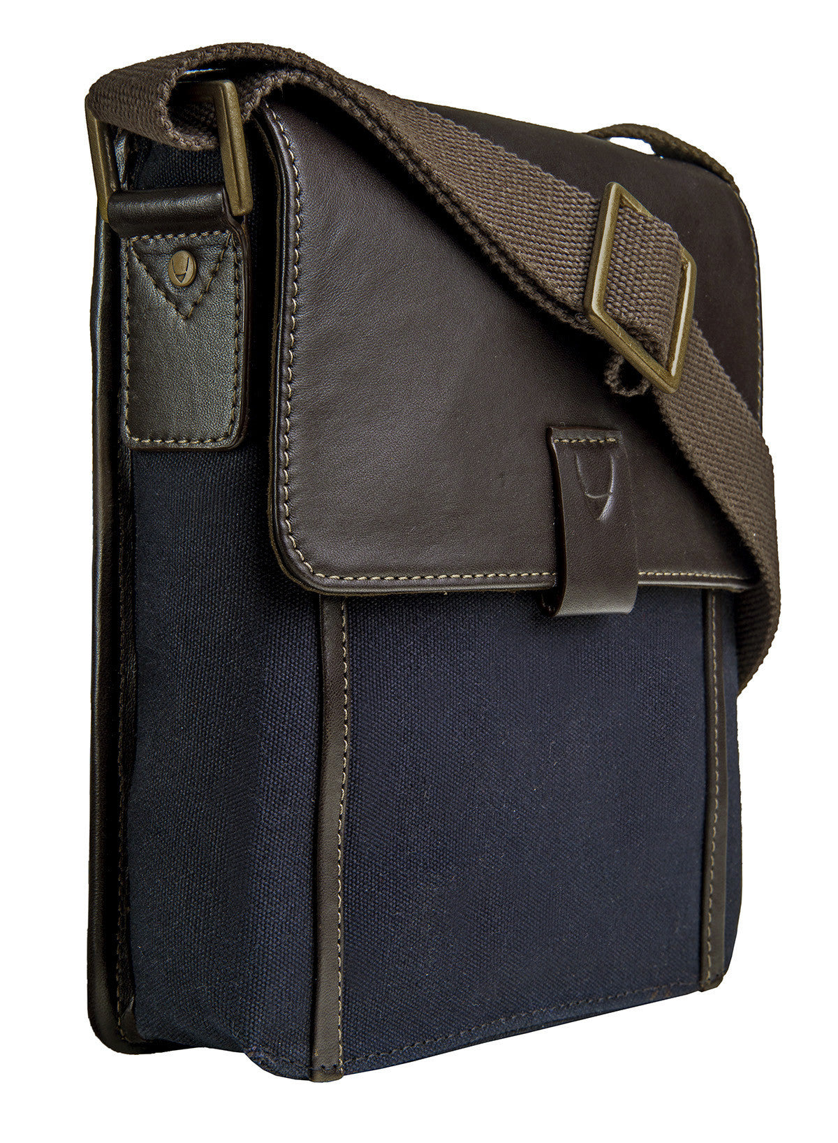 Aiden Genuine Leather & Canvas Mini Crossbody Messenger/Travel Bag / 10.5" iPad - Mercantile Mountain