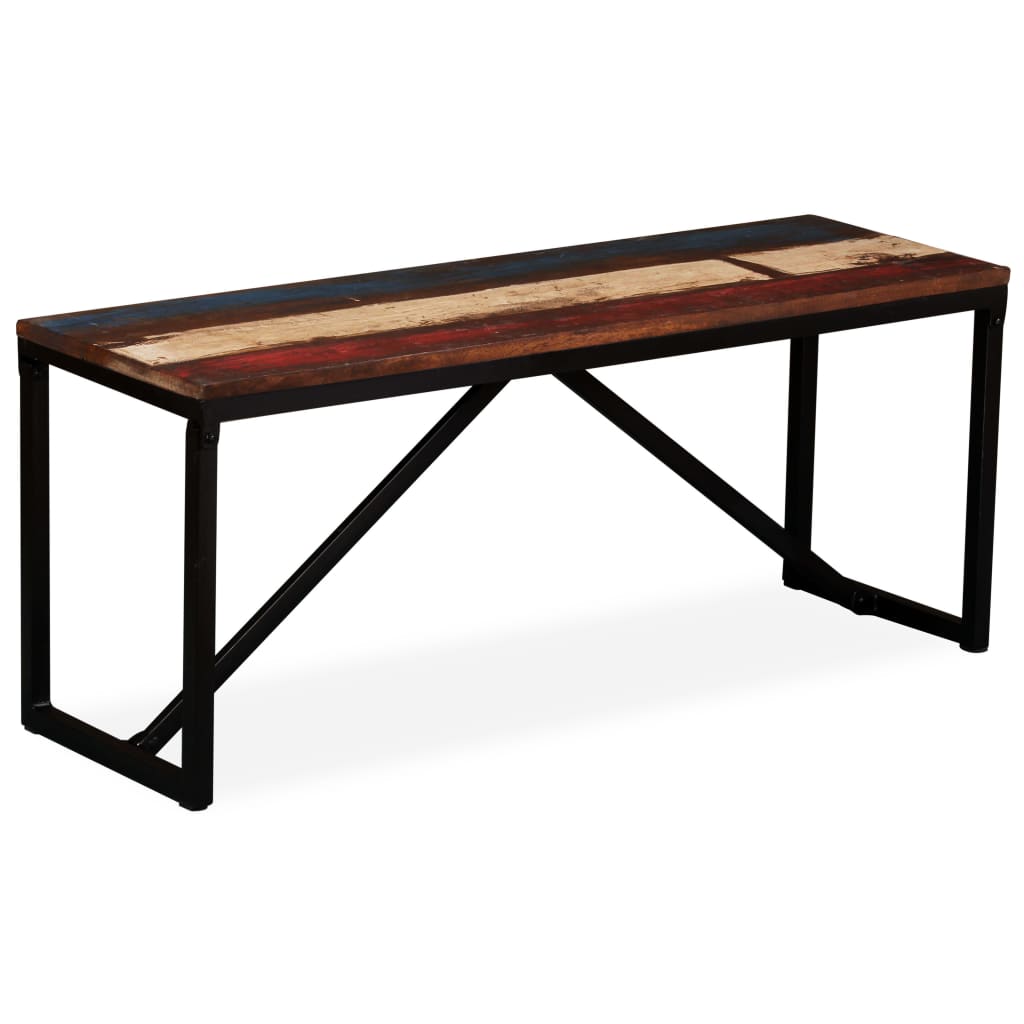 Bench Solid Reclaimed Wood 43.3"x13.8"x17.7" - Mercantile Mountain