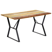 Industrial Rustic Dining Table Solid Mango Wood - Mercantile Mountain