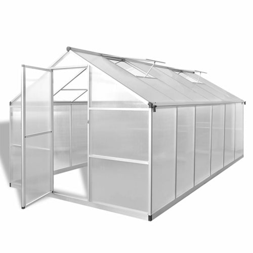 Reinforced Aluminium Greenhouse with Base Frame 49.5ft - Mercantile Mountain