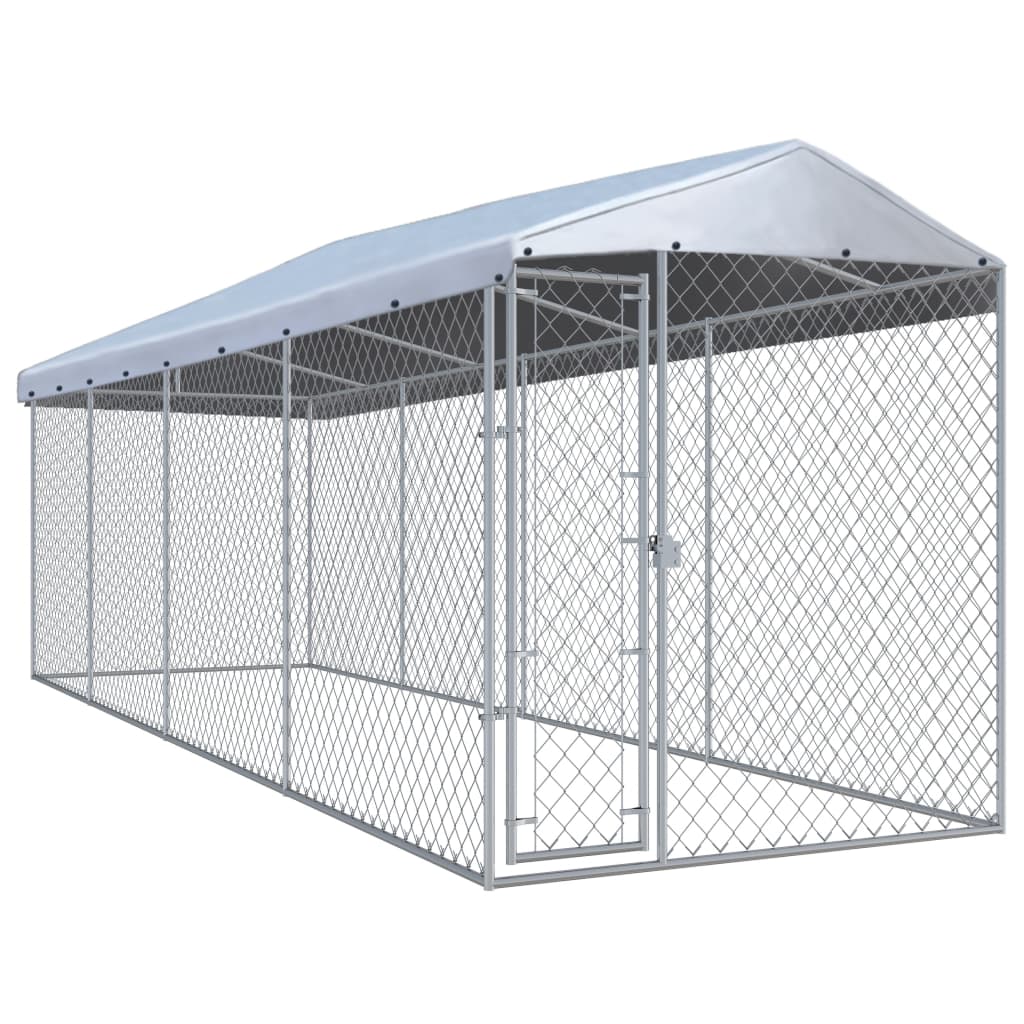 Outdoor Dog Kennel with Canopy Top - Mercantile Mountain