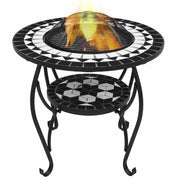 Mosaic Fire Pit Table Terracotta 26.8" Ceramic - Mercantile Mountain