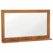 Wall Mirror with Shelf Solid Teak Wood - Mercantile Mountain