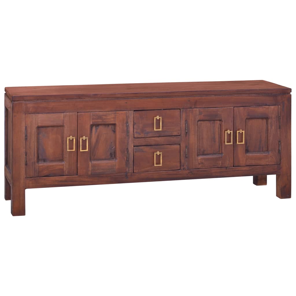 TV Cabinet 43.3"x11.8"x17.7" Solid Mahogany Wood - Mercantile Mountain