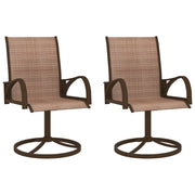 Garden Swivel Chairs 2 pcs Textilene and Steel - Mercantile Mountain