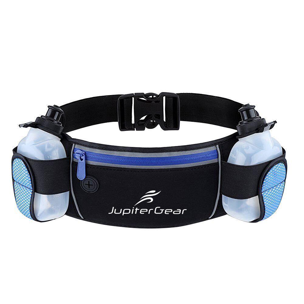 Running Hydration Belt Waist Bag with Water-Resistant Pockets and 2 - Mercantile Mountain