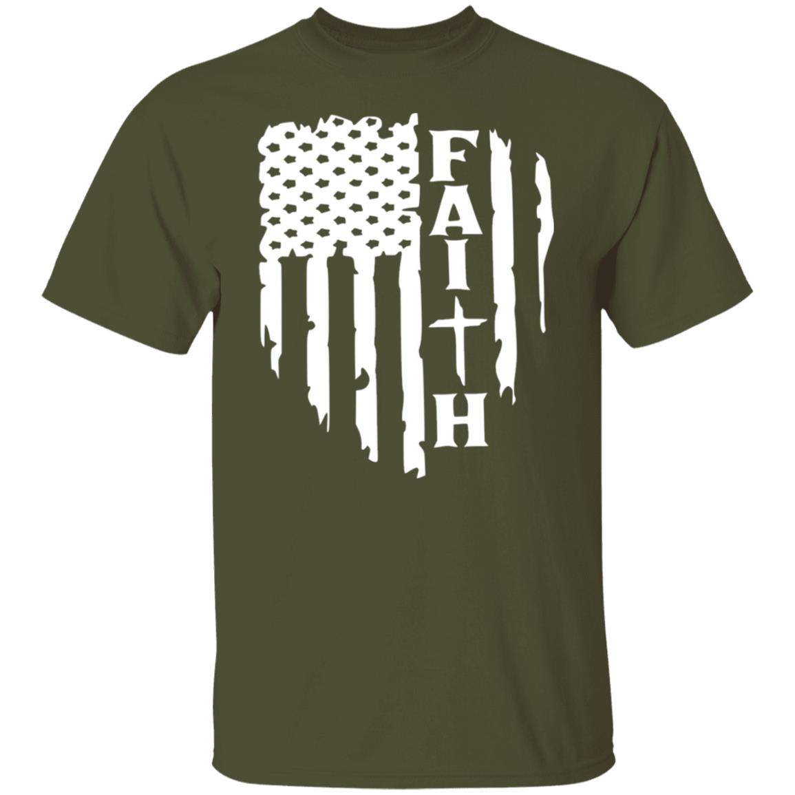 Faith Flag 5.3 oz. T-Shirt Unisex - Mercantile Mountain