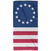 1777 American Flag Beach Towel - 32x64 - Mercantile Mountain