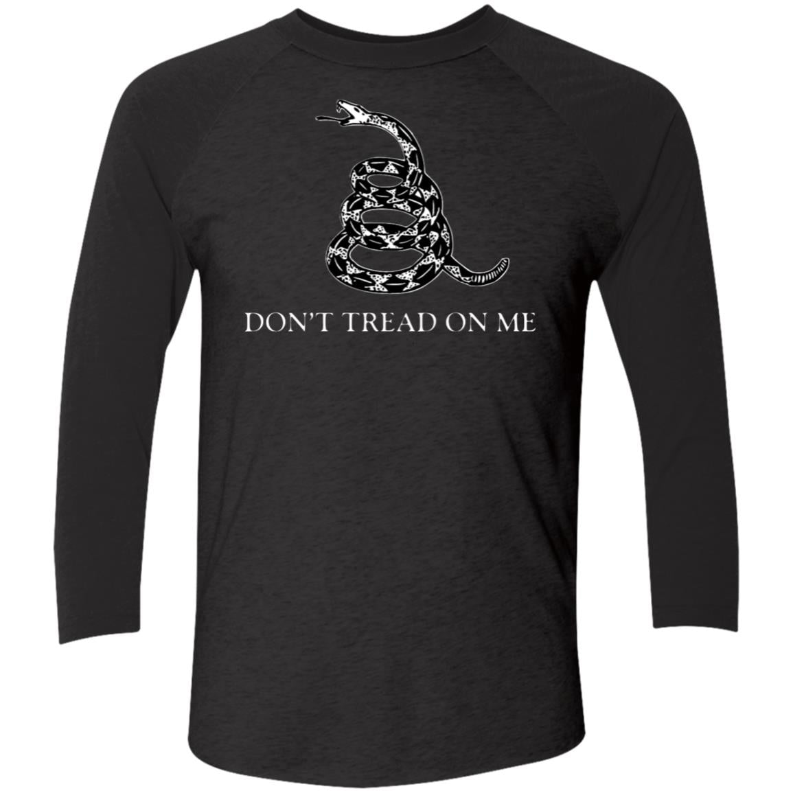 Dont Tread On Me Tri-Blend 3/4 Sleeve Raglan T-Shirt - Mercantile Mountain
