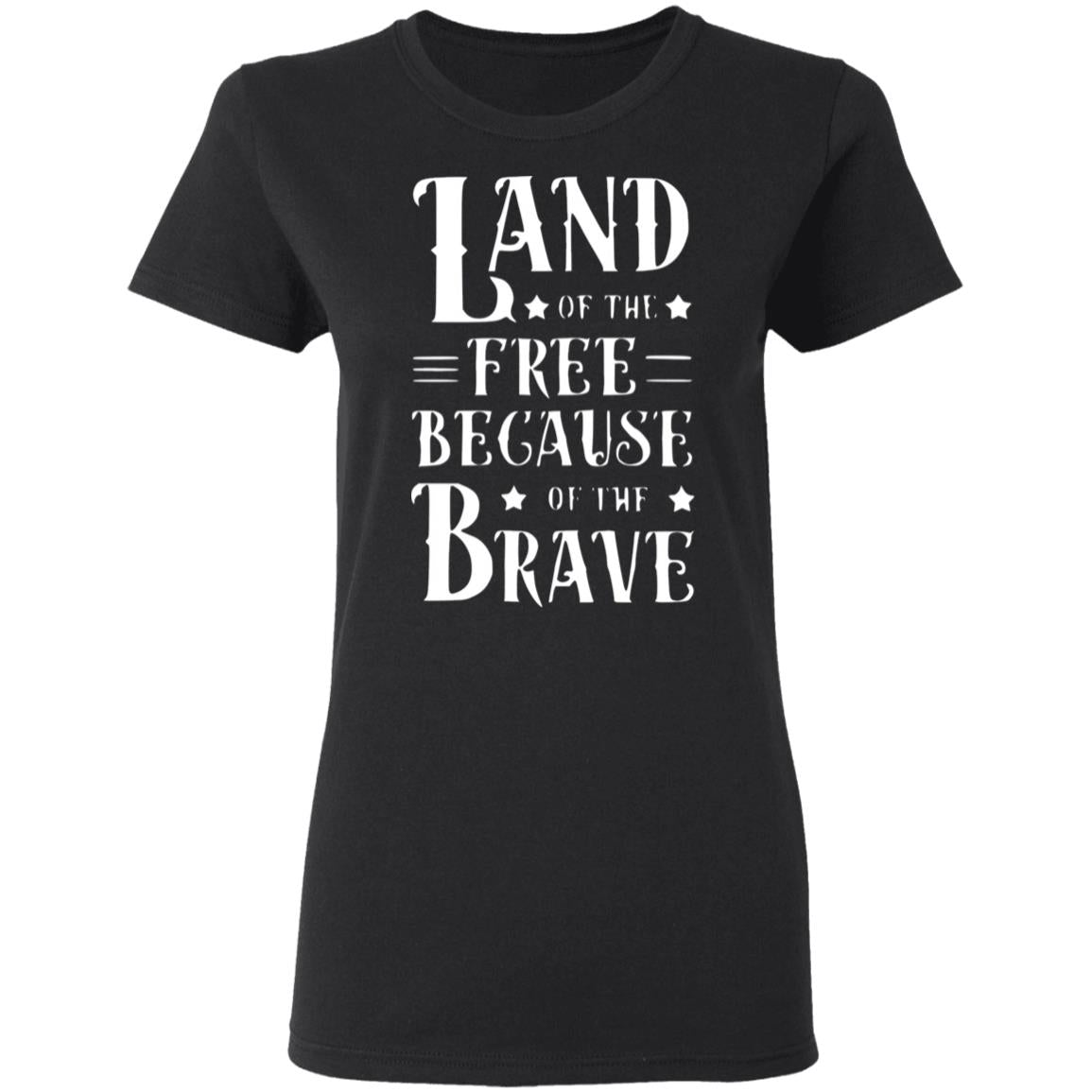 Land of the Free Ladies' 5.3 oz. T-Shirt - Mercantile Mountain