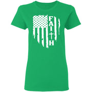 Faith Flag Ladies' 5.3 oz. T-Shirt - Mercantile Mountain