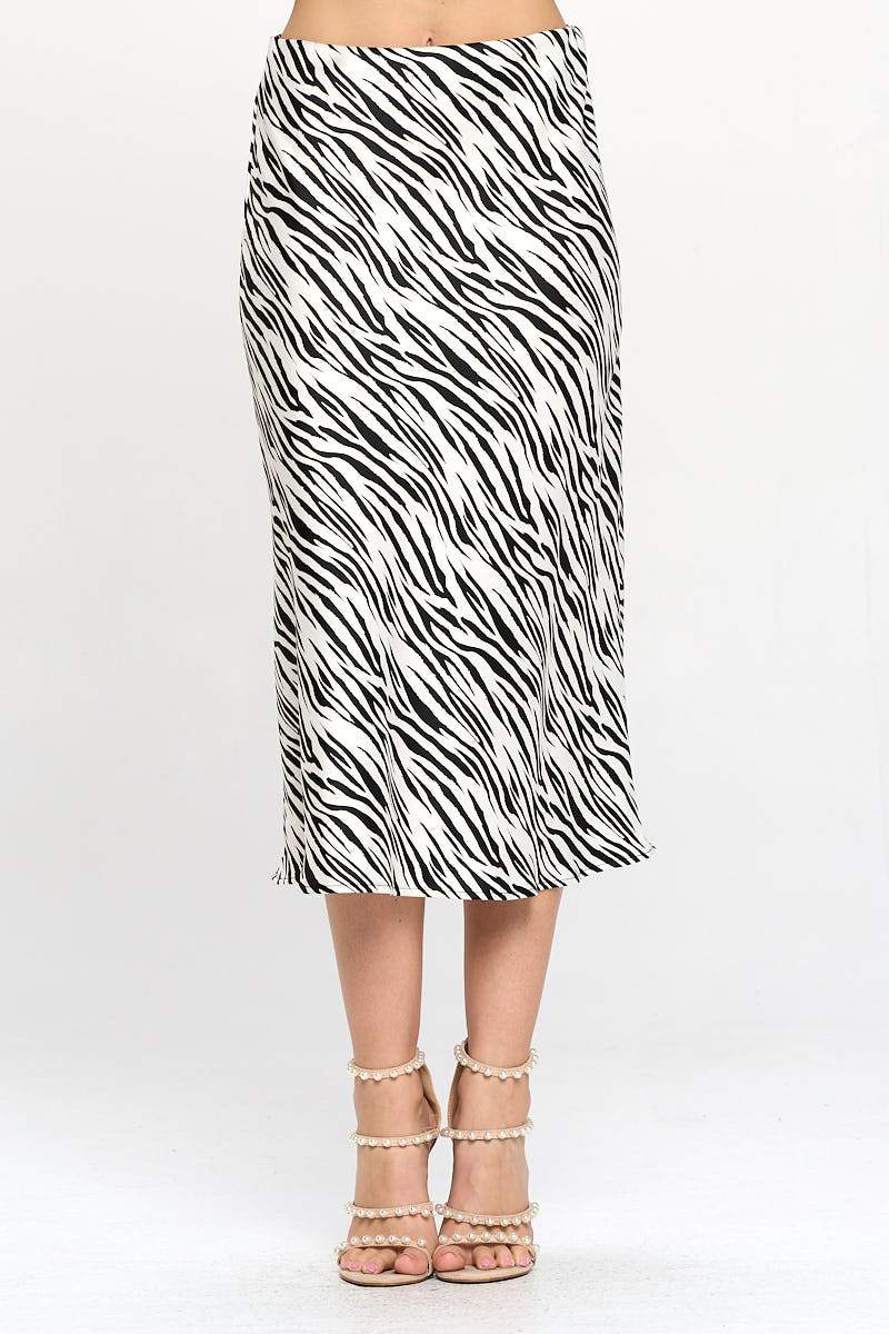 Zebra Print Midi Skirt - Mercantile Mountain