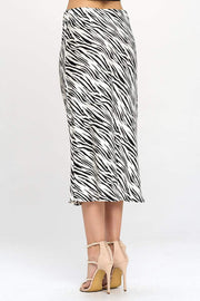 Zebra Print Midi Skirt - Mercantile Mountain
