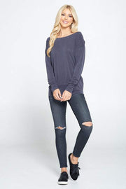 Modal Knit Solid Top with Dolman Sleeve - Mercantile Mountain