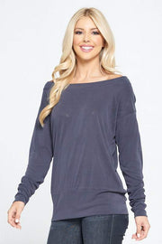 Modal Knit Solid Top with Dolman Sleeve - Mercantile Mountain