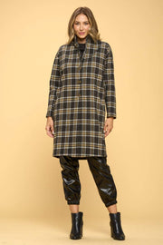 Plaid Coat with Buttons and Pockets - Mercantile Mountain
