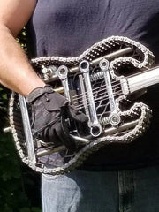 Scrap Metal Electric Guitar Wall Decoration Heavy Metal from Nuts and - Mercantile Mountain
