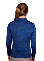 THEUS Sleek Fit Women's 1/4 Zip Long Sleeve Micro Fleece Interior Running Shirt - Mercantile Mountain