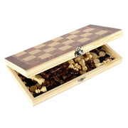 Foldable Wooden Chess Set Board Game - Mercantile Mountain